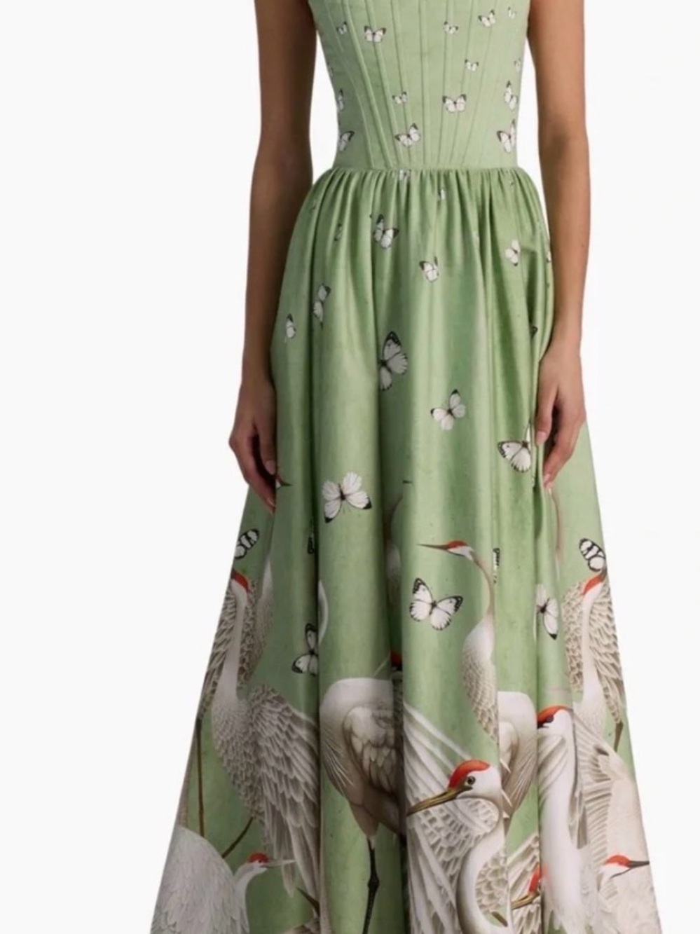 Alice + Olivia Guinevere Stretch-Cotton Bustier Maxi Dress - Picture 4 of 7